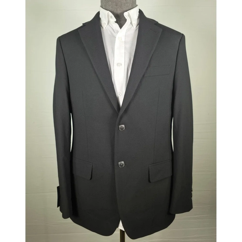 Michael Kors Mens Sport Coat Black 40R Business Casual Quiet Luxury Polished NWT